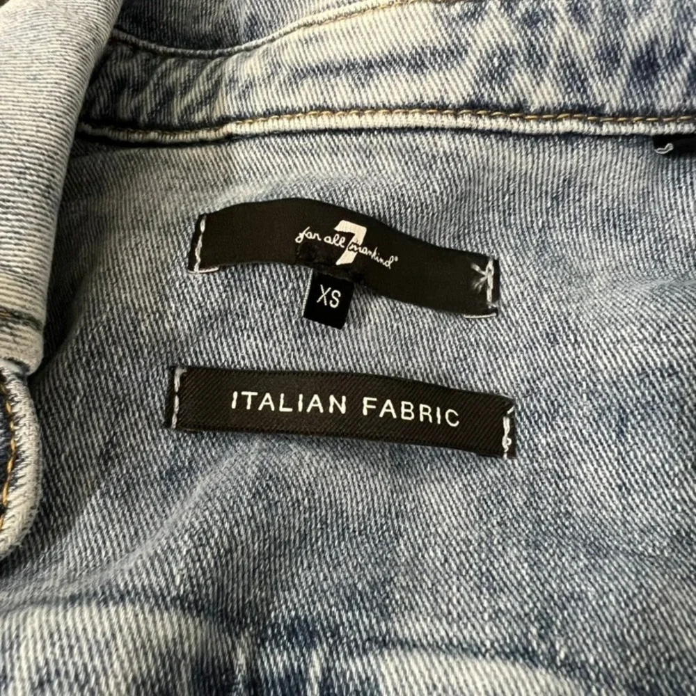 7‎ For All Mankind XS Denim Midi Dress Italian Fabric Western Grunge Cottagecore